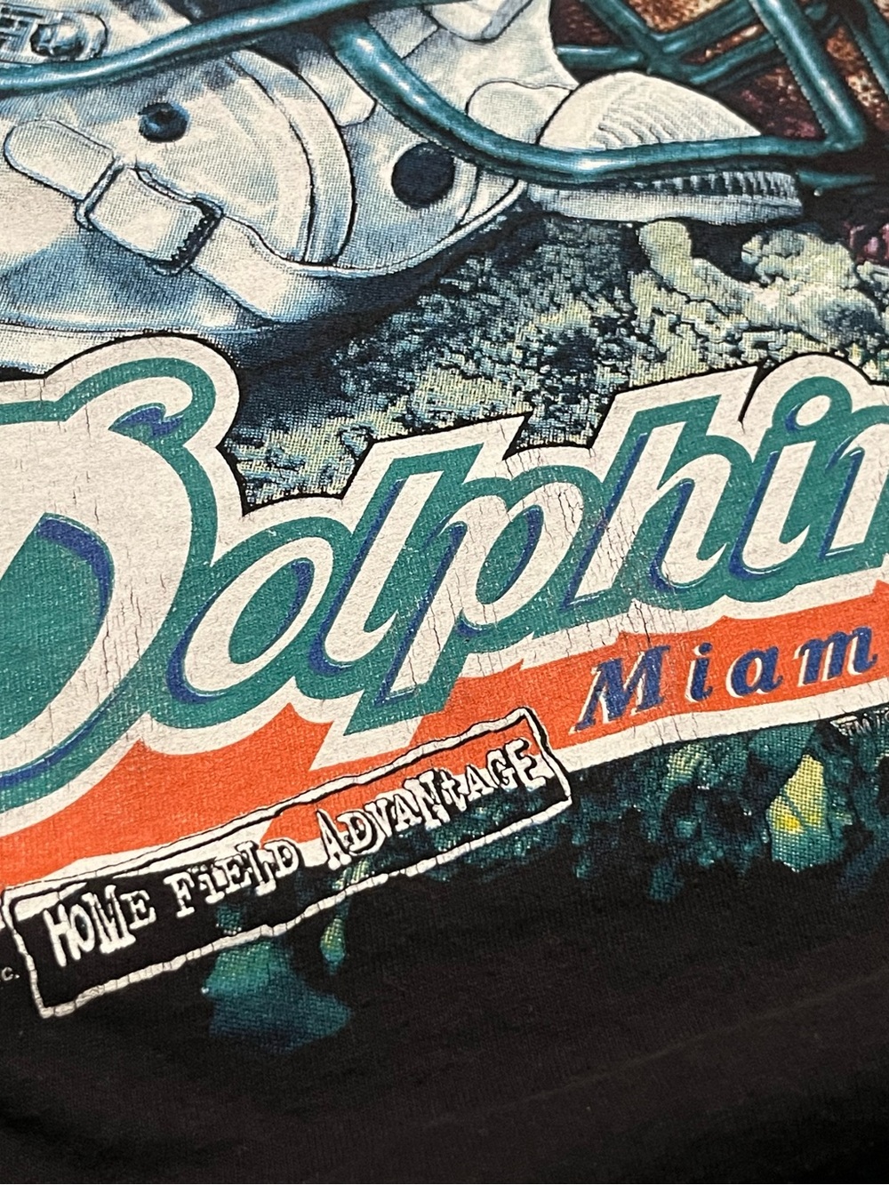 Y2K Miami Dolphins NFL graphic VF image where T-shirt men’s medium vintage - Picture 3 of 8